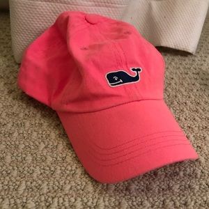 Vineyard Vines neon pink baseball hat